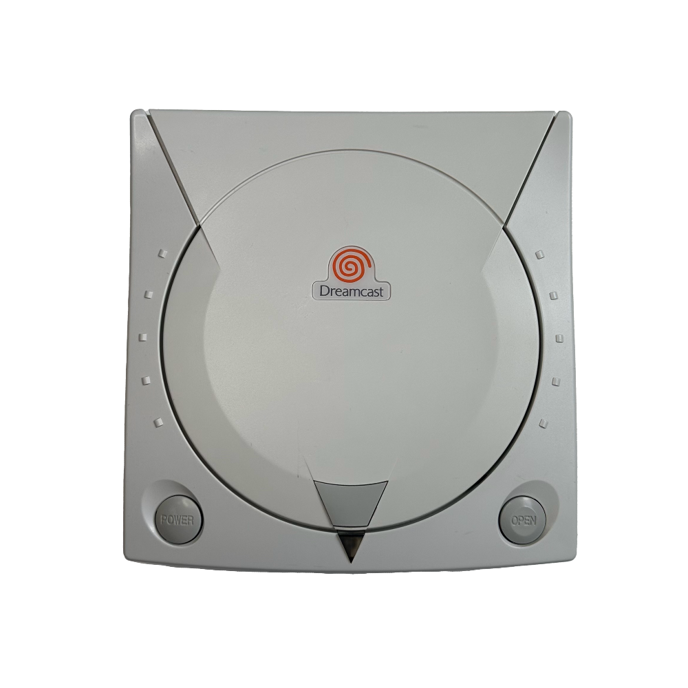 Top of white SEGA Dreamcast console
