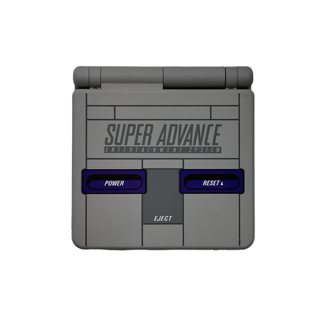 Game Boy Advance SP System - Custom SNES Themed Shell, AGS-001 (Refurbished)