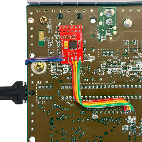Closeup of Super NES Jr RGB upgrade