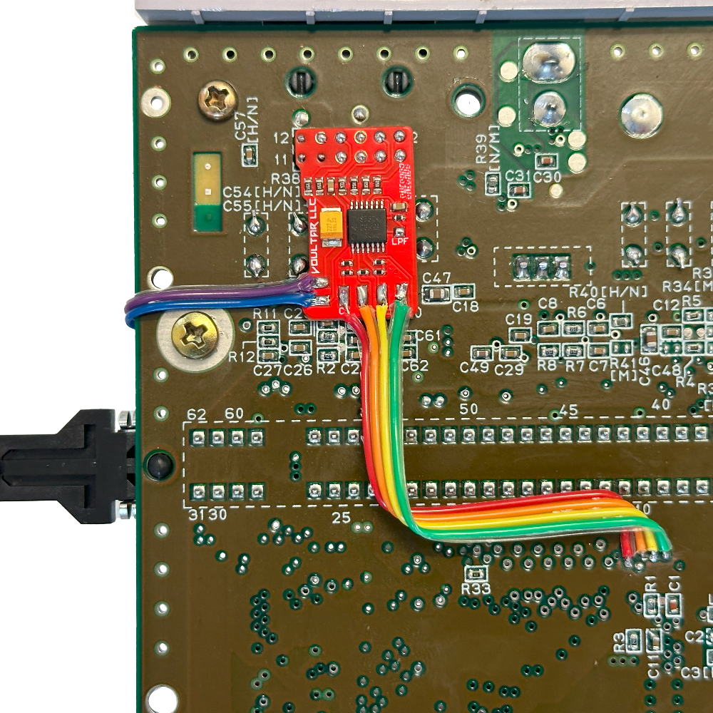 Closeup of Super NES Jr RGB upgrade