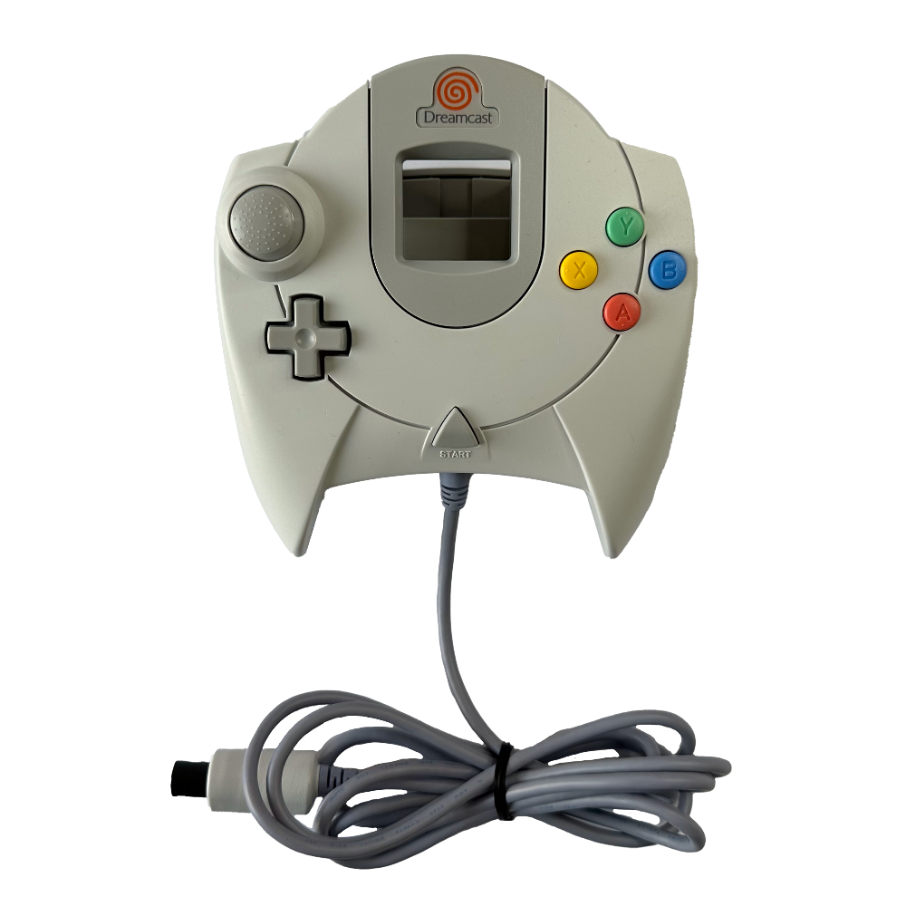 Front of White SEGA Dreamcast controller