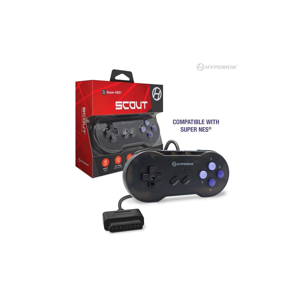 Scout Premium Controller (Black) for SNES - Hyperkin - Controller