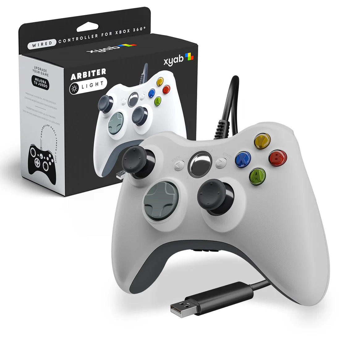 ARBITER Wired Controller (White) for Xbox 360/PC - XYAB - Controller