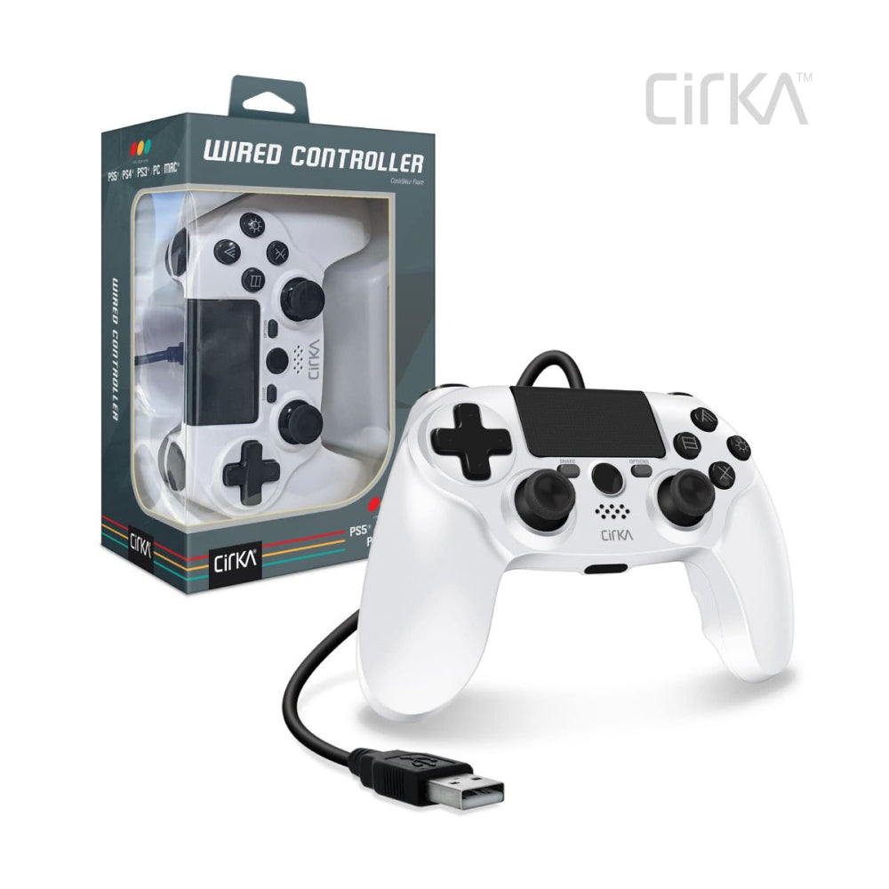 Wired Game Controller (White) for PS4® / PC / Mac® - Cirka - Controller