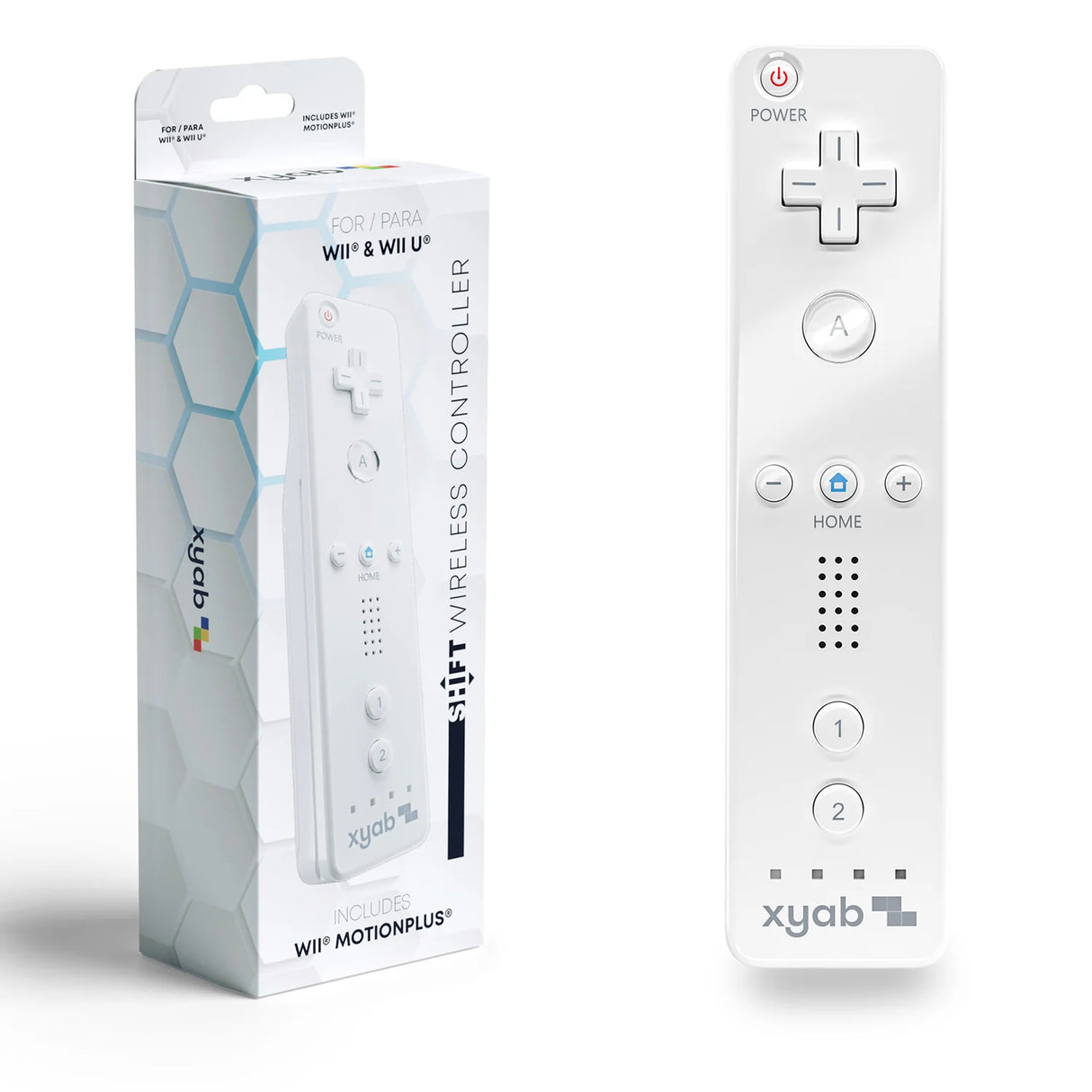 Wireless Controller w/ Motion Plus (White) - XYAB - Controller