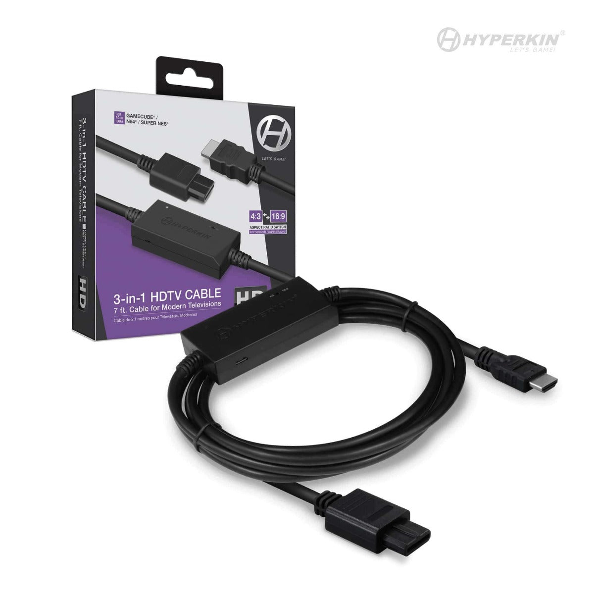 3-In-1 HDTV Cable for GameCube, N64, and SNES - Hyperkin - Cable