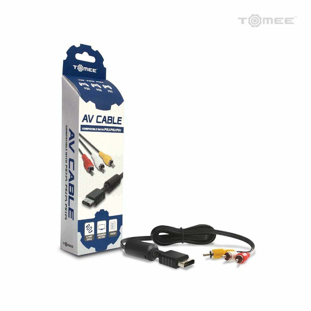 Stereo AV Cable for PS1, PS2, and PS3 - Tomee - Cable