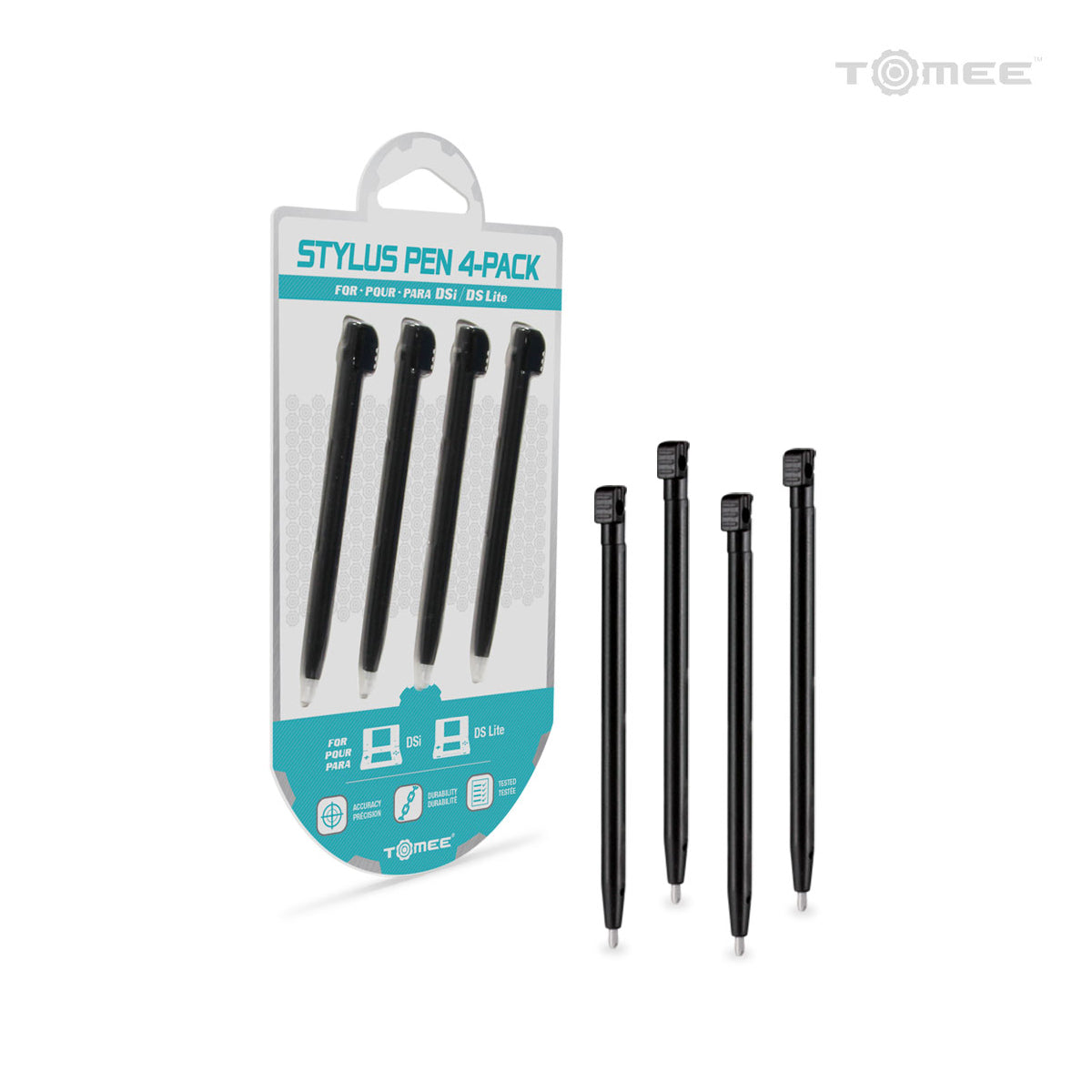 Stylus Pen Set for DSi/ DS Lite (Black) (4-Pack) - Tomee - Stylus