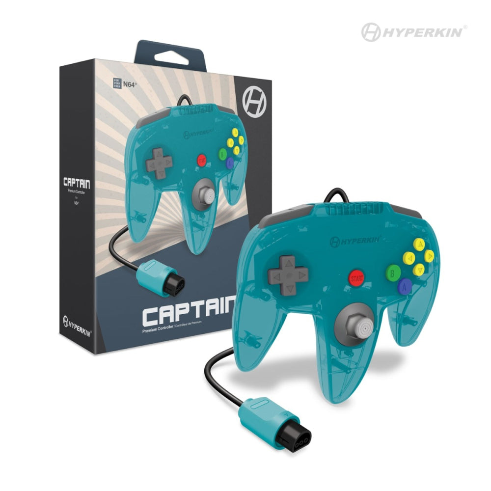 Captain Premium Controller (Turquoise) for N64® - Hyperkin - Controller