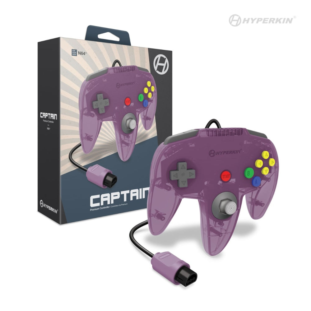 Captain Premium Controller (Amethyst Purple) for N64® - Hyperkin - Controller