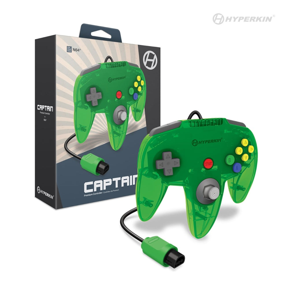 Captain Premium Controller (Lime Green) for N64® - Hyperkin - Controller