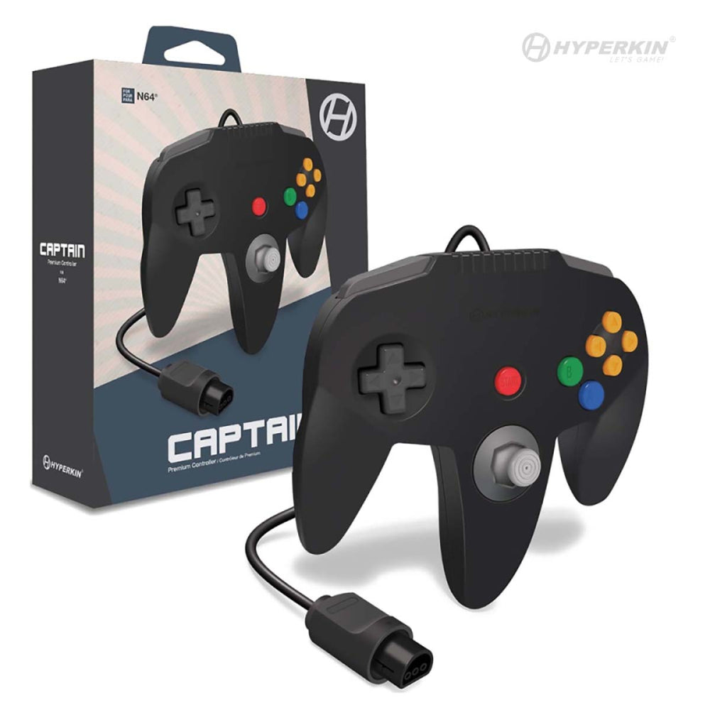 Captain Premium Controller (Black) for N64® - Hyperkin - Controller