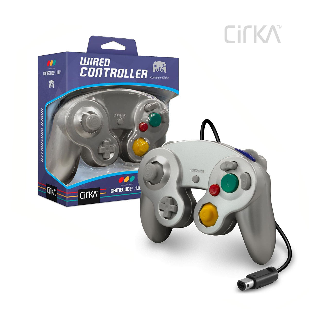 Wired Controller (Silver) for GameCube® / Wii® - Cirka - Controller