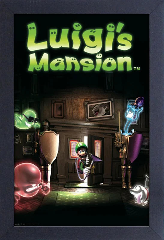 Framed Art - Luigi's Mansion - 13" x 19"  - Poster