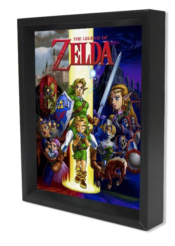 Lenticular Shadow Box - Zelda: Ocarina of Time - 8"x10" - Poster