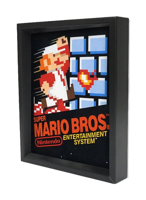 Lenticular Shadow Box - NES Super Mario Bros - 8"x10" - Poster