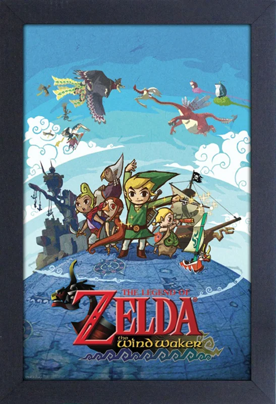 Framed Art - Zelda: The Wind Waker - 13" x 19" - Poster