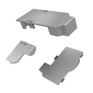 3-piece Port Covers for Nintendo GameCube - Platinum / Silver