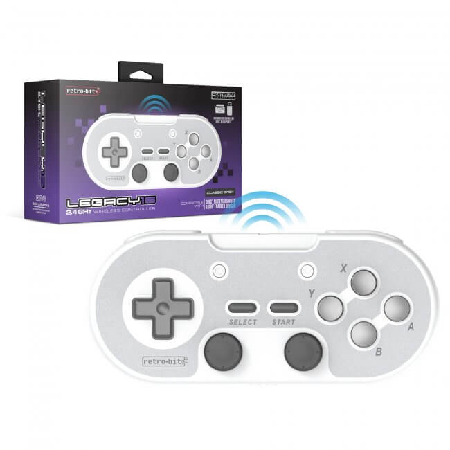 Legacy16 2.4GHz Wireless Controller (Classic Gray) for Super NES / Switch- Retro-bit - Controller