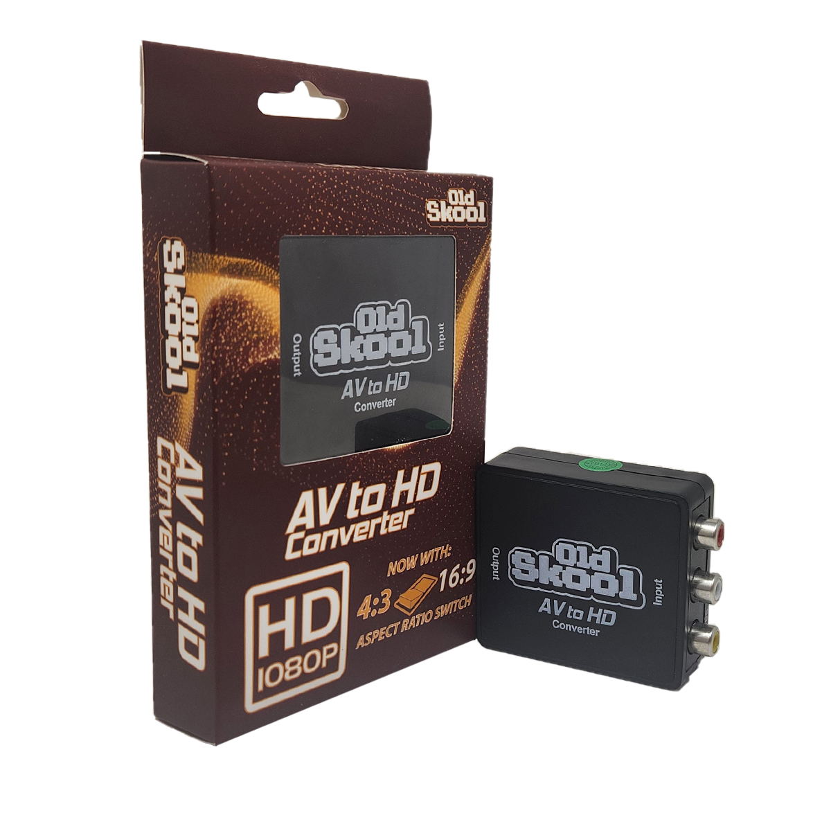 AV to HD Converter with Aspect Ratio Switch - Old Skool - Adapter