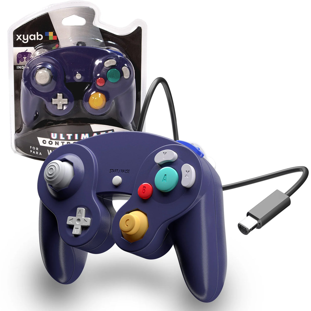 Wired Controller (Indigo) for GameCube / Wii - XYAB - Controller