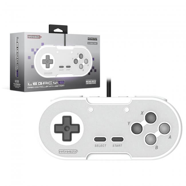 Legacy16 Wired USB Controller (Gray) for Switch / PC - Retro-bit - Controller