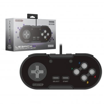 Legacy16 Wired USB Controller (Black) for Switch / PC - Retro-bit - Controller