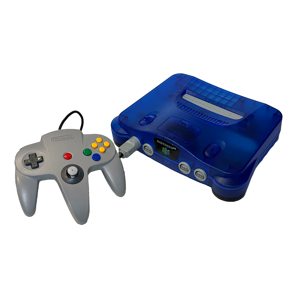 N64 Console (Transparent Blue) - Refurbished - Nintendo 64