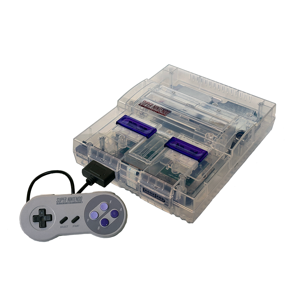 Super NES Console (Transparent White) - Premium Refurbished - Super Nintendo