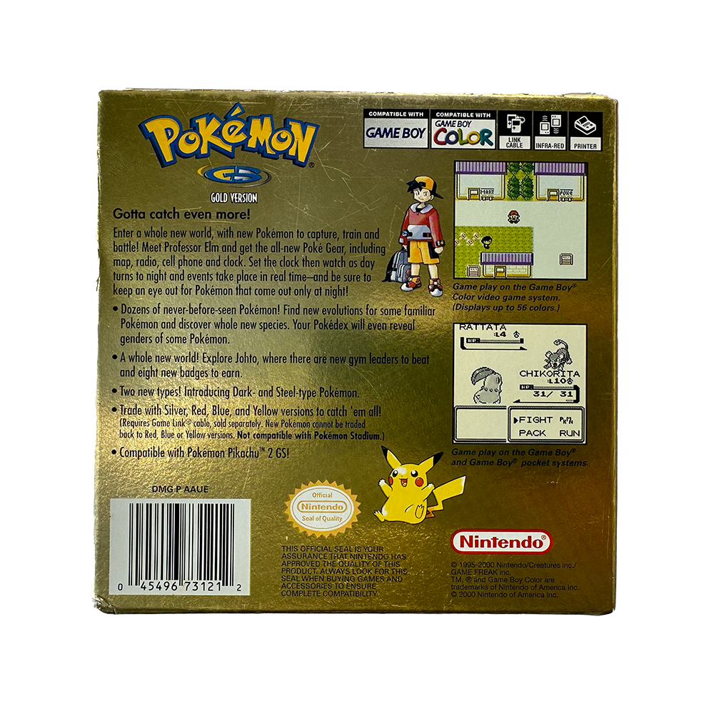 Pokémon Gold Version - Game Boy Color