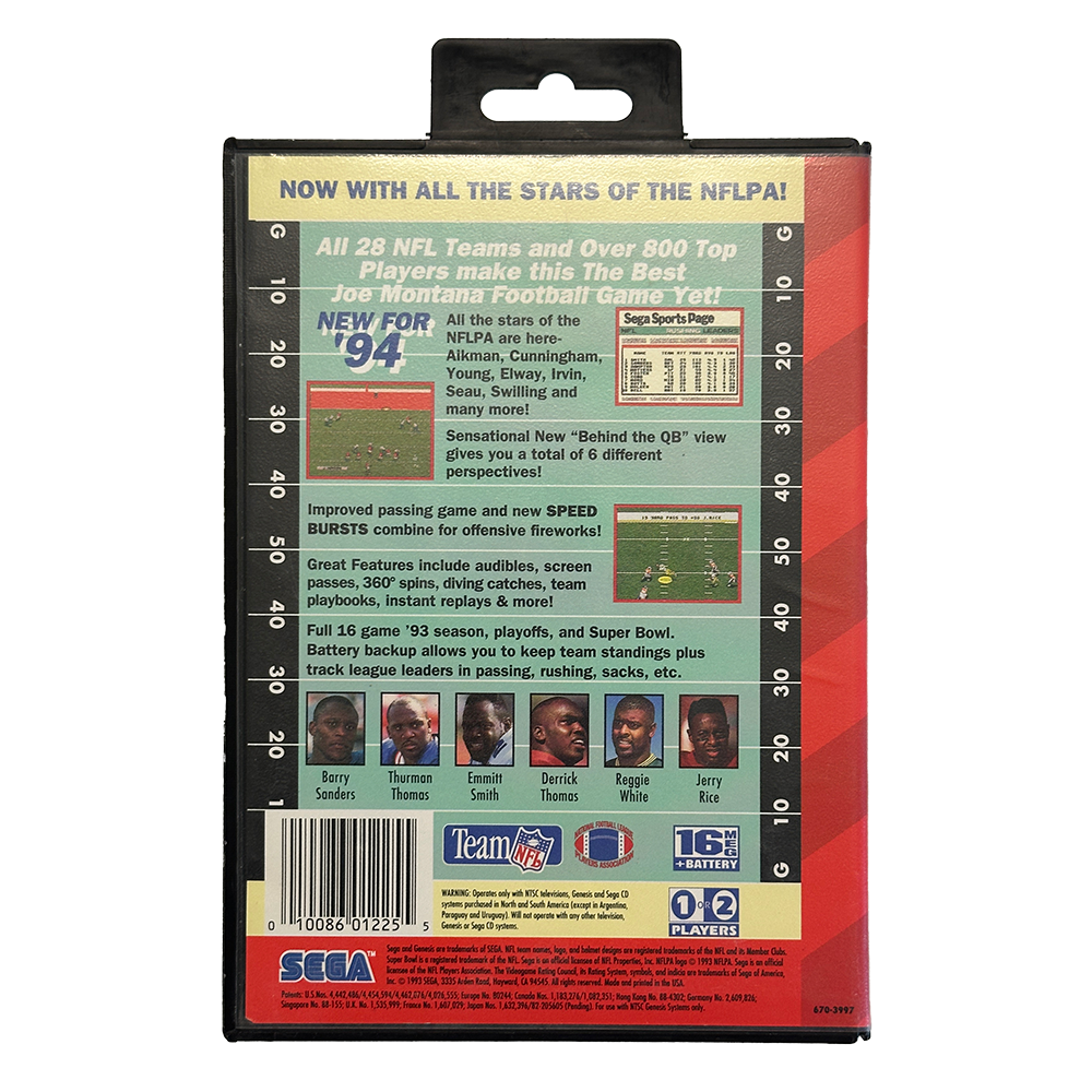 NFL Football '94 Starring Joe Montana - SEGA Genesis