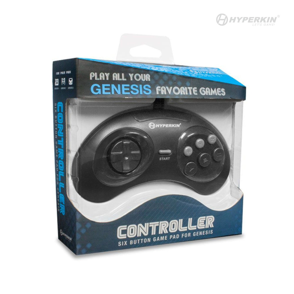 GN6 Premium Controller (Black) for SEGA Genesis - Hyperkin - Controller