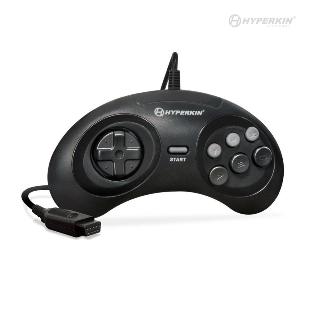 GN6 Premium Controller (Black) for SEGA Genesis - Hyperkin - Controller