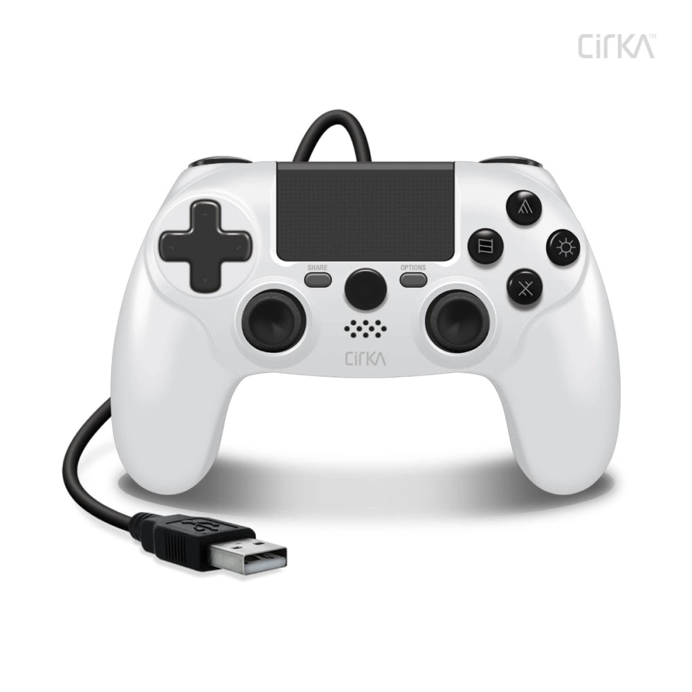 Wired Game Controller (White) for PS4® / PC / Mac® - Cirka - Controller