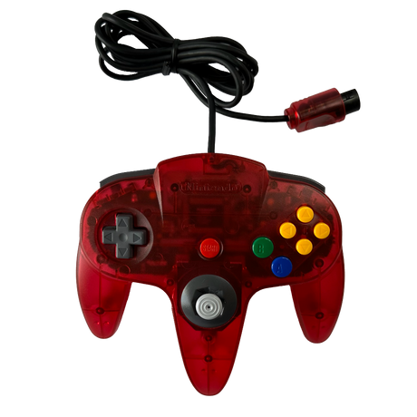 Front of Transparent red watermelon controller for the Nintendo 64