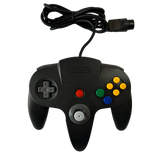 Front of Black / grey controller for the Nintendo 64