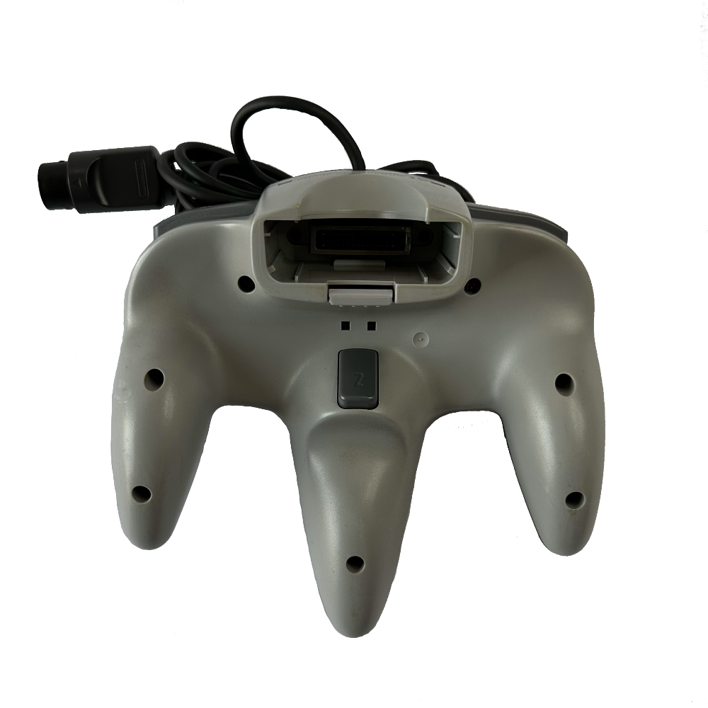 Back of Grey / Black controller for the Nintendo 64