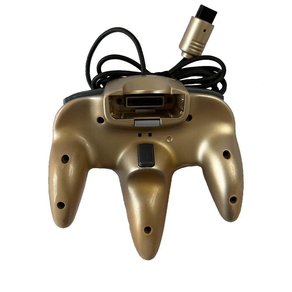 Back of Gold controller for the Nintendo 64