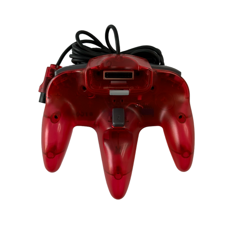 Back of watermelon transparent red controller for the Nintendo 64