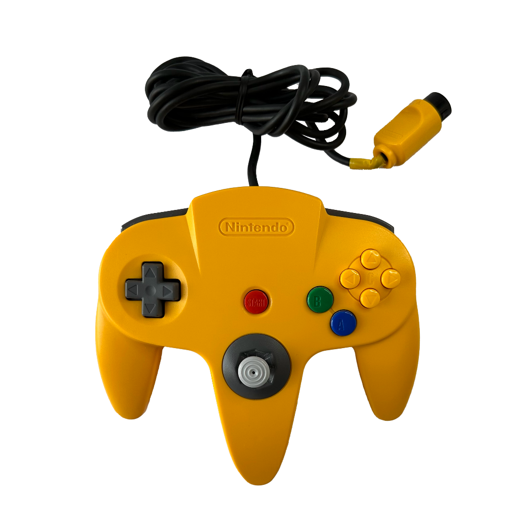 Front of Yellow controller for the Nintendo 64