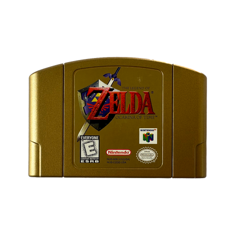 Gold Collector's Edition Legend of Zelda Ocarina of Time cartridge for Nintendo 64