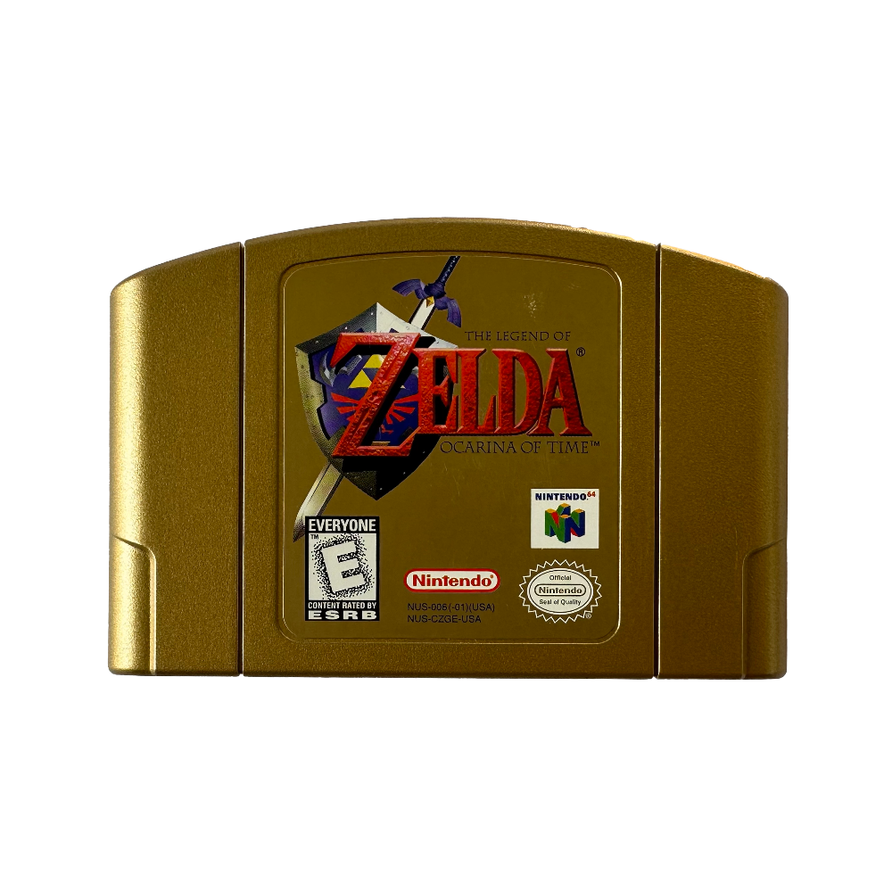 Gold Collector's Edition Legend of Zelda Ocarina of Time cartridge for Nintendo 64