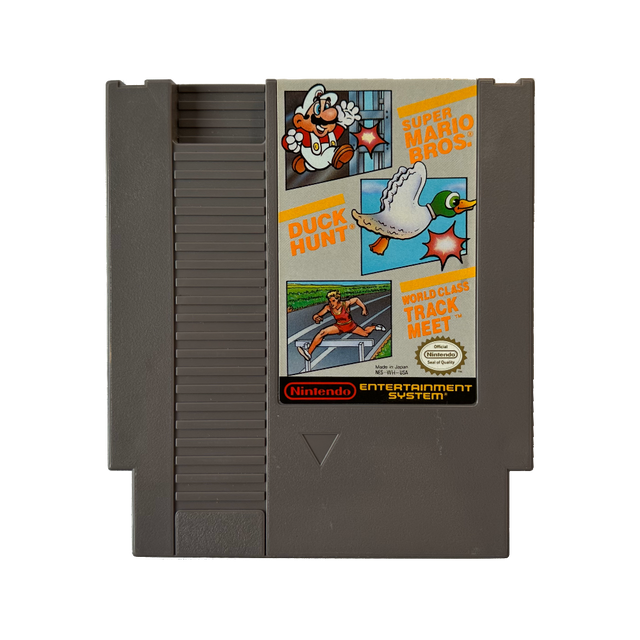 Super Mario Bros Duck Hunt World Class Track Meet cartridge for NES