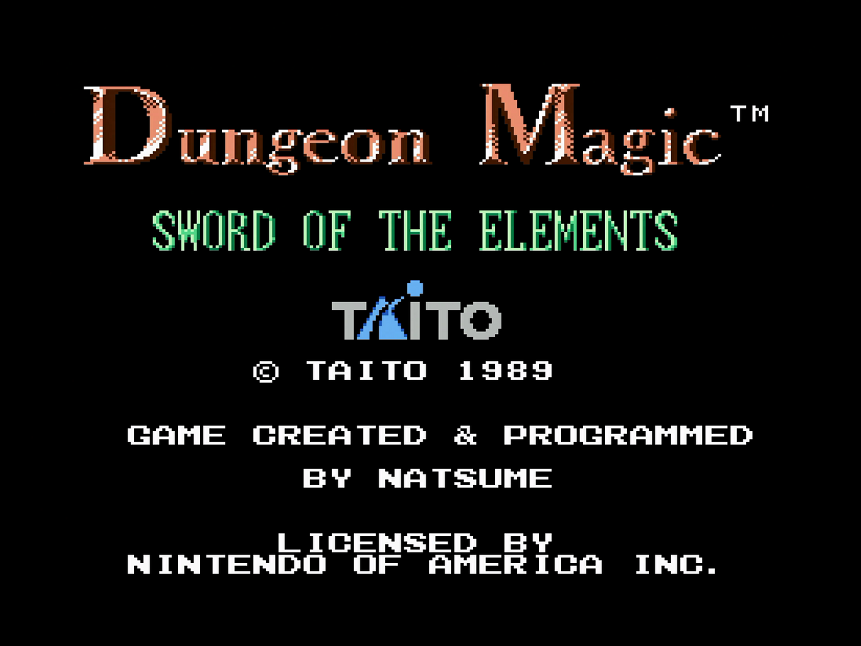 Dungeon Magic: Sword of the Elements - NES