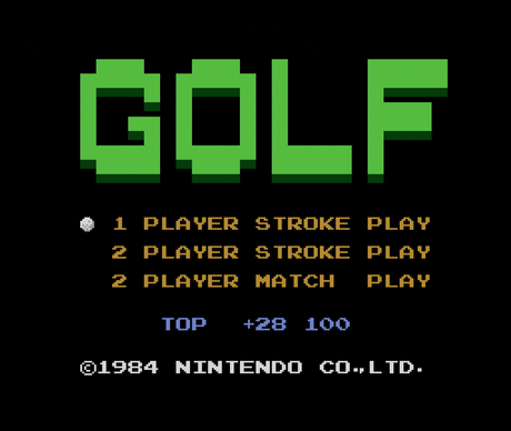 Title screen for Golf for the NES