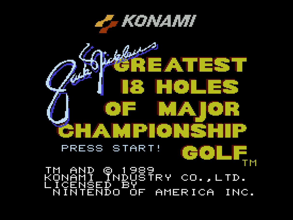 Jack Nicklaus' Greatest 18 Holes of Major Championship Golf - NES