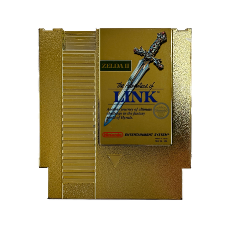 Gold Zelda II: The Adventure of Link cartridge for NES