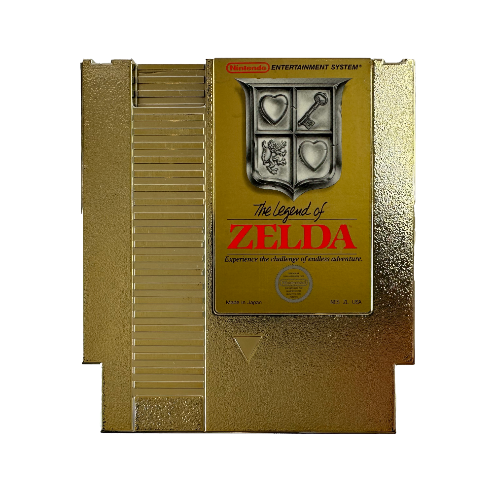 Gold Legend of Zelda cartridge for NES
