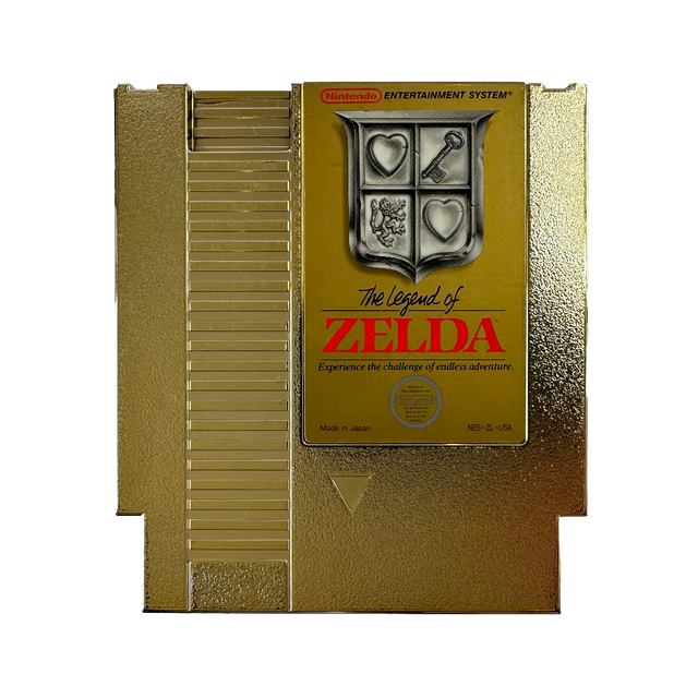 Gold Legend of Zelda cartridge for NES