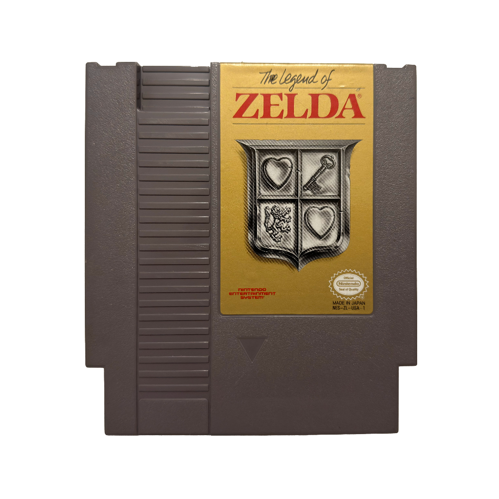 Gray Legend of Zelda cartridge for NES